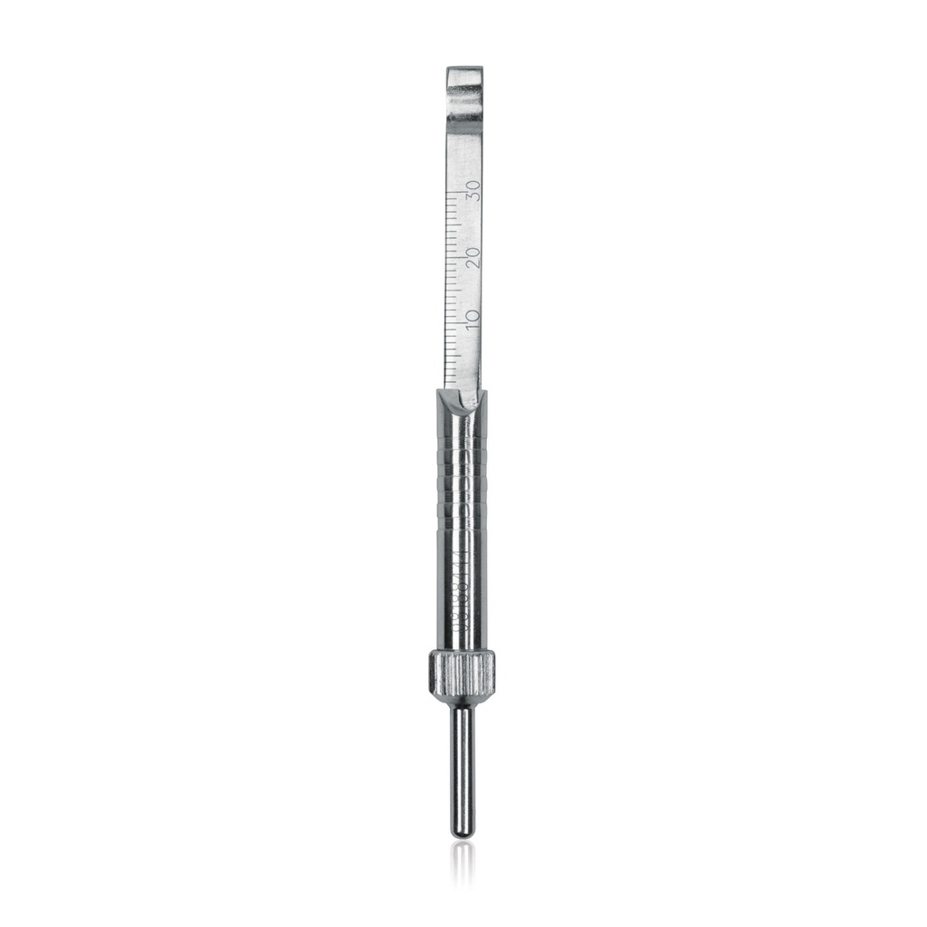 Depth gauge, range 0-30mm,  15 cm  