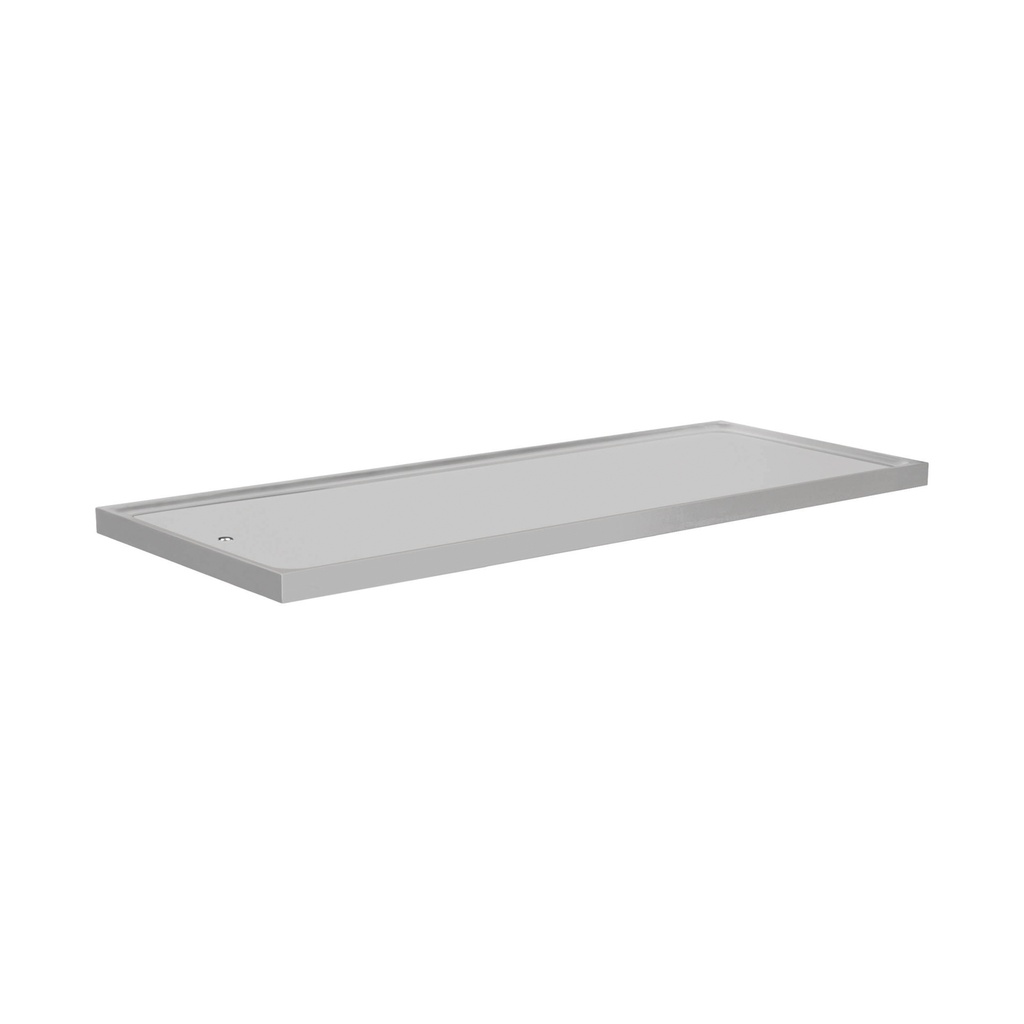 Stainless steel table top, 50 x 130 cm  