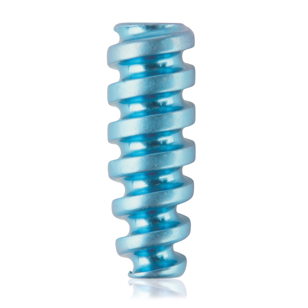 Zlig Interference Screw cannulated 1.1/Ø3,5/10.0mm, HEX 2.0, light blue 