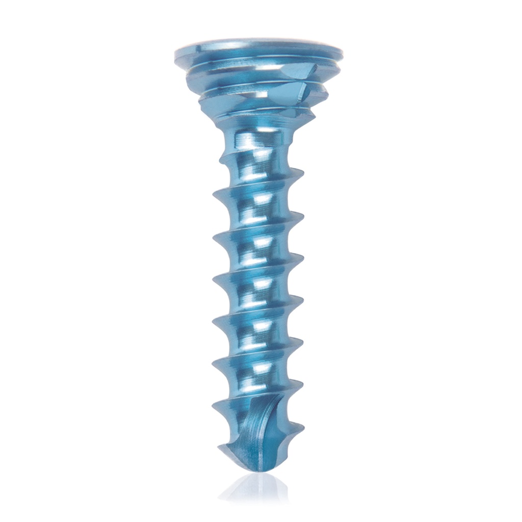 Titanium locking screw Ø2.7x12mm multidirectional, blue, Torx 10 self-drilling, self-tapping