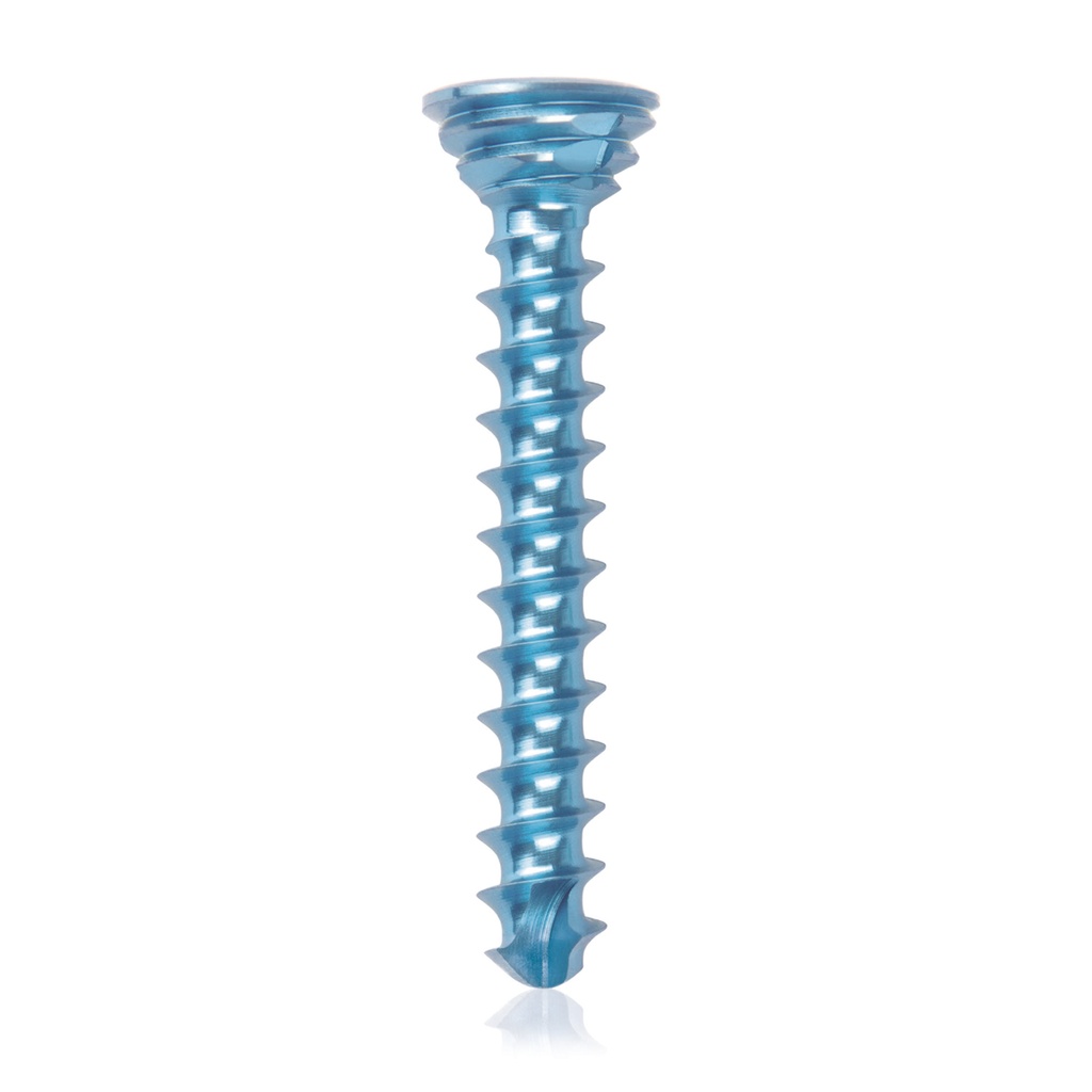 Titanium locking screw Ø2.7x20mm multidirectional, blue, Torx 10 self-drilling, self-tapping