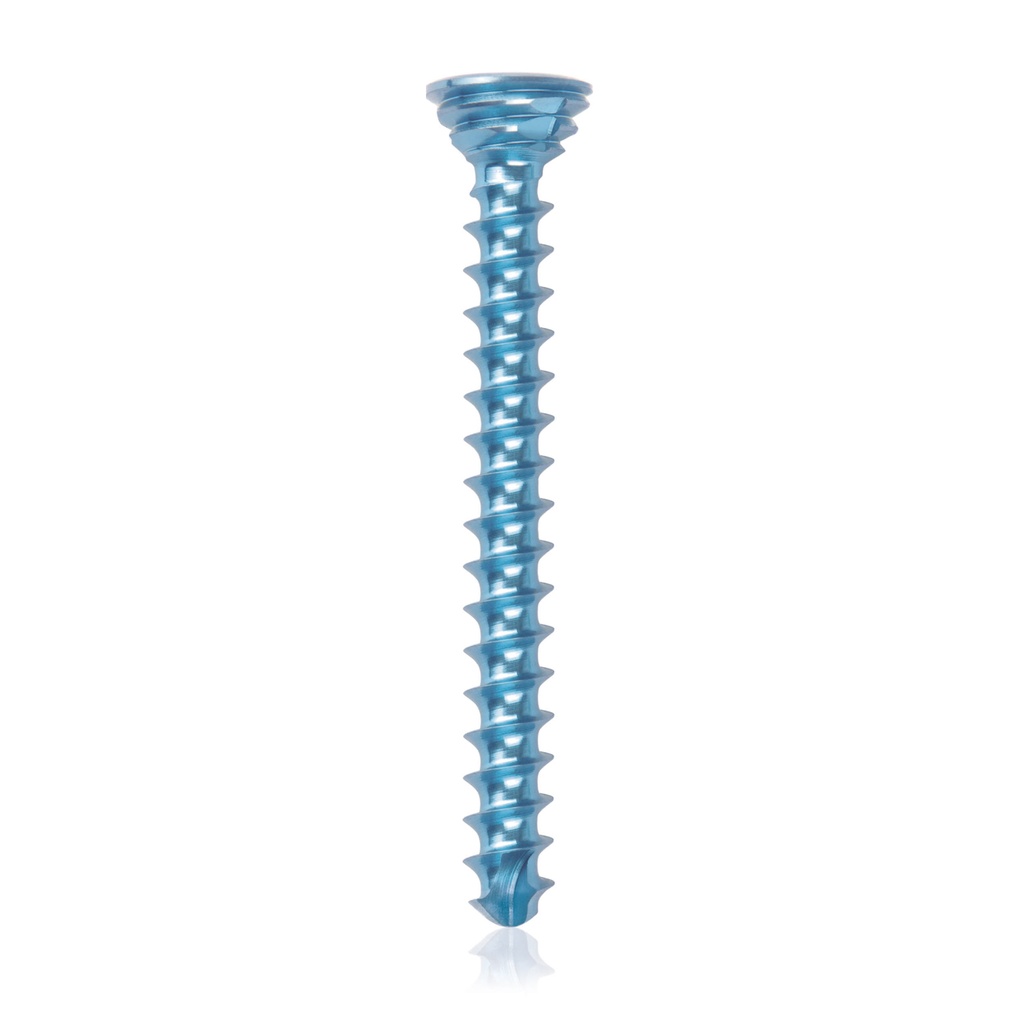 Titanium locking screw Ø2.7x26mm multidirectional, blue, Torx 10 self-drilling, self-tapping