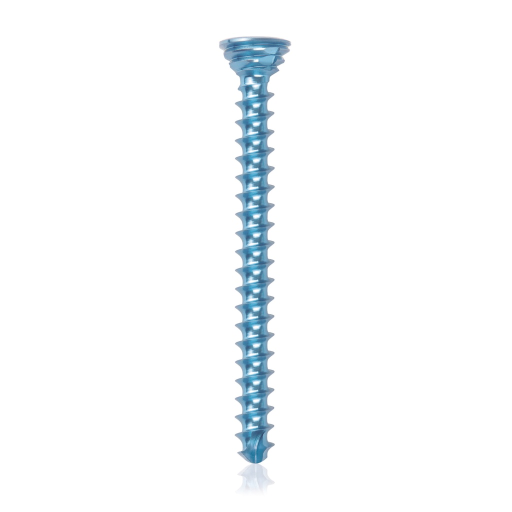 Titanium locking screw Ø2.7x30mm multidirectional, blue, Torx 10 self-drilling, self-tapping