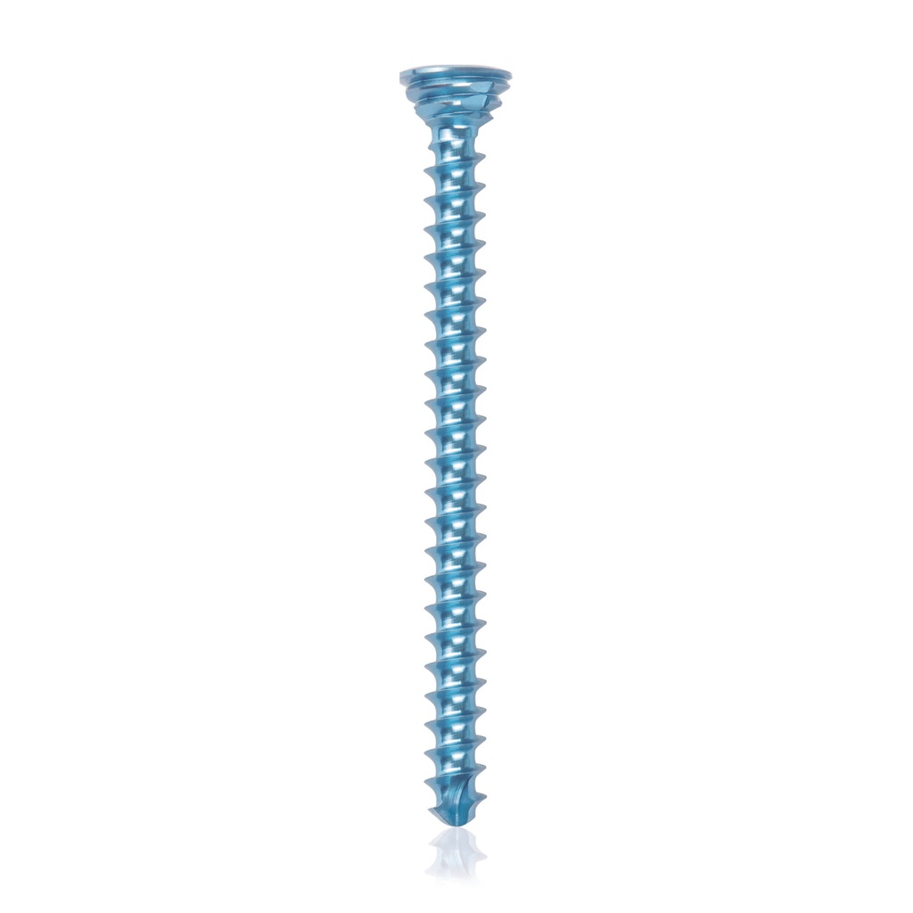 Titanium locking screw Ø2.7x 34mm, multidirectional, blue, Torx 10, self-drilling, self-tapping