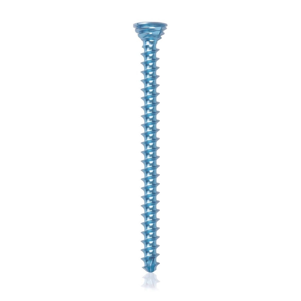 Titanium locking screw Ø2.7x 36mm, multidirectional, blue, Torx 10, self-drilling, self-tapping