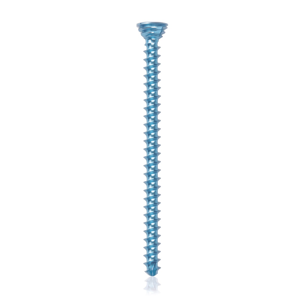 Titanium locking screw Ø2.7x 40mm, multidirectional, blue, Torx 10, self-drilling, self-tapping