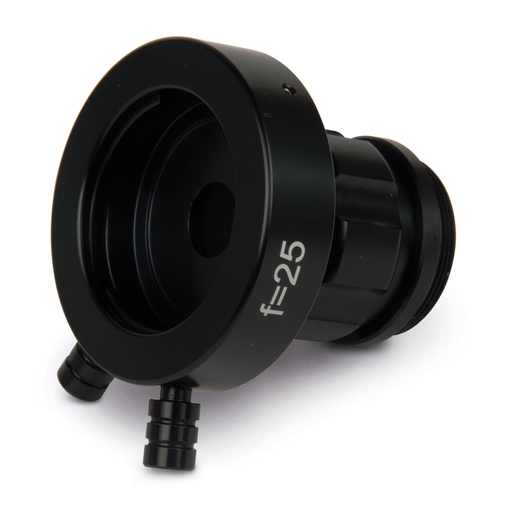 TV focus adaptor, with C-mount thread, facial distance F = 25 mm