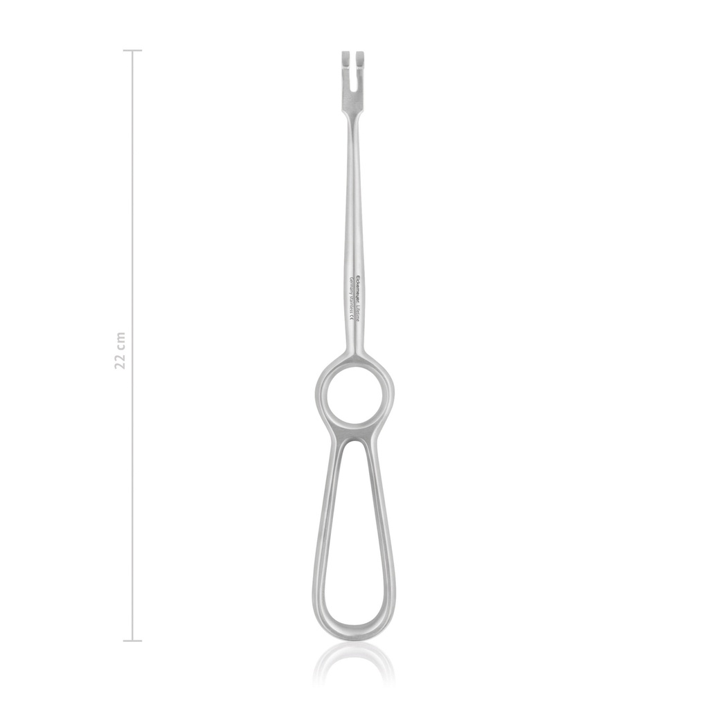 Retractor Volkmann, 22 cm, 2 prongs, blunt, 9 x 8 mm 