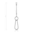 Retractor Volkmann, 22 cm, 2 prongs, blunt, 9 x 8 mm 