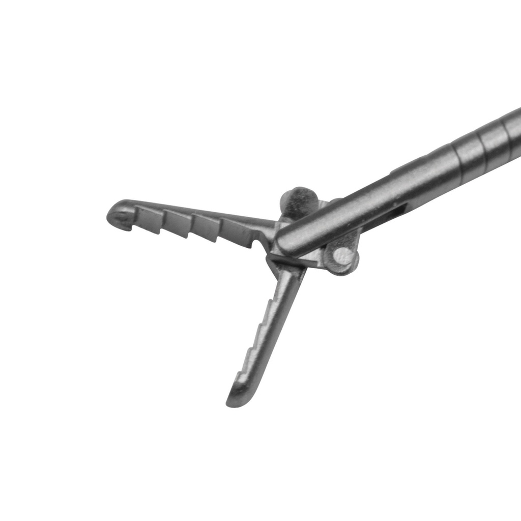 Foreign body forceps, flexible, alligator jaw parts, serrated, Ø = 1.0 mm, L = 25 cm