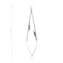 Eye needle holder Castroviejo, 14 cm, curved, with ratchet