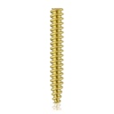 Titanium Interference screw, Ø 4.5 x L30 , cannulated, Ø cannulation 1.1, gold, HEX 2.5