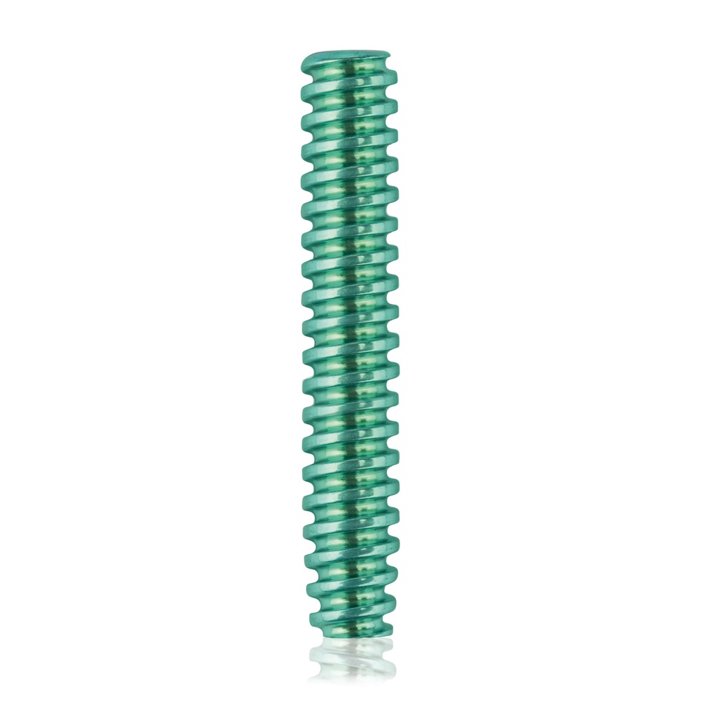 Titanium Interference screw, Ø 5.0x L30, cannulated, Ø cannulation 2.9, green HEX 2.5