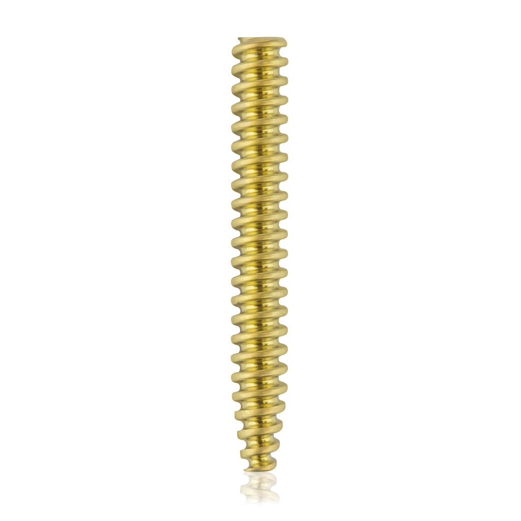 Titanium interference screw, Ø4.5 x L35mm, cannulated, Ø cannulation 1.1mm, gold, HEX 2.0