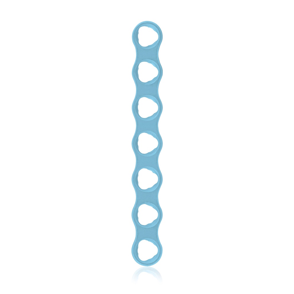 EickLoxx Micro bone plate, 1.0mm system, light blue, 7 hole, mm: 27.5 x 3.5x 1.0