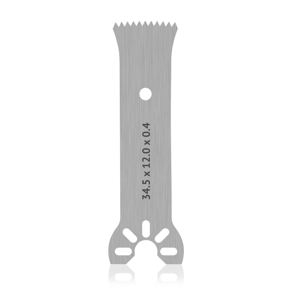 Saw blade Stryker mount, L 34.5 x W 12 x H 0.4 mm