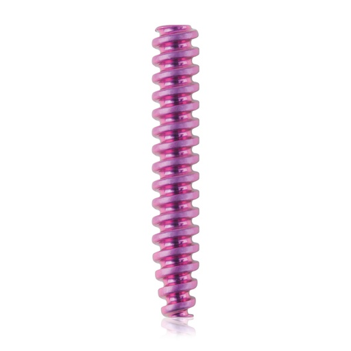 [191581] Titanium interference screw Ø4.0x24mm, cannulated, cannulation 1.1mm, magenta, HEX 2.0