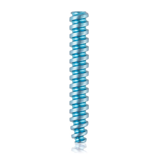 [191584] Titanium interference screw, Ø3.5 x L24mm, cannulated, Ø cannulation 1.1mm, light blue HEX 2.0