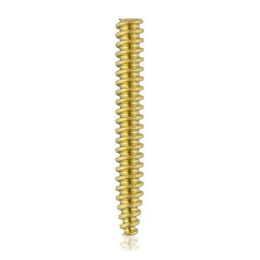 [191585] Titanium interference screw, Ø4.5 x L35mm, cannulated, Ø cannulation 1.1mm, gold, HEX 2.0