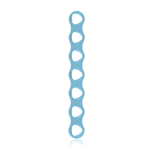 [197410] EickLoxx Micro bone plate, 1.0mm system, light blue, 7 hole, mm: 27.5 x 3.5x 1.0