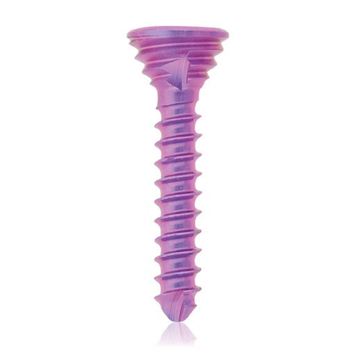 [197428] Titanium locking screw Ø1.2x 7mm, multi-directional, magenta, Torx 6, self-drilling, self-tapping