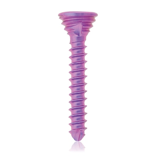 [197429] Titanium locking screw Ø1.2x 8mm, multi-directional, magenta, Torx 6, self-drilling, self-tapping