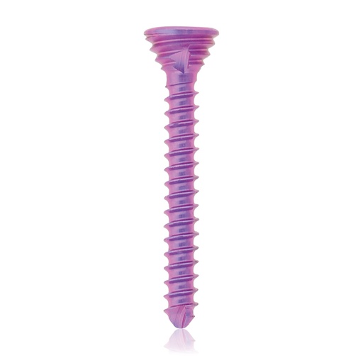 [197431] Titanium locking screw Ø1.2x 10mm, multi-directional, magenta, Torx 6, self-drilling, self-tapping