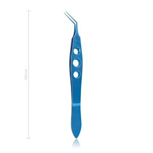 [172005] Capsulorhexis forceps UTRATA, L 10.5 cm, angled, triangular tips