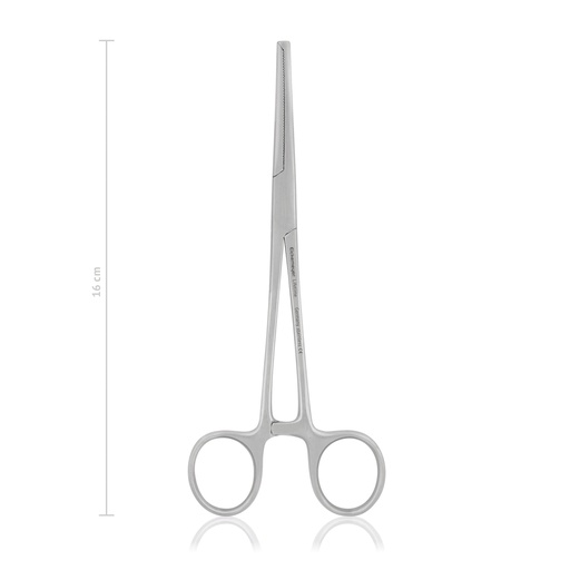 [142416] Haemostatic forceps Kocher-Ochsner, straight, 16 cm, 1x2 teeth 