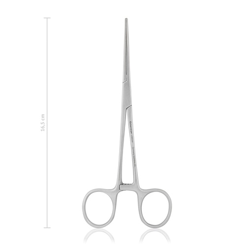 [144216] Intestinal forceps Doyen, straight, 16,5 cm, cross grip 