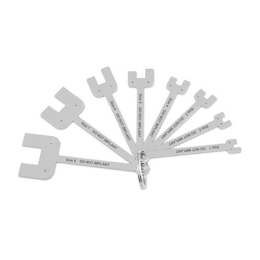 [197203] EickLoxx SPP® Metal templates for determining  the PatLux Plate size, 8 pieces