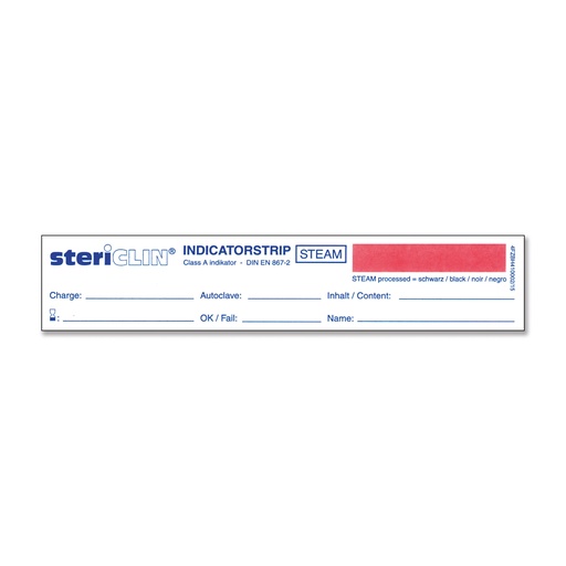 [502550] SteriCLIN Indicator Strip for steam, 250 per pack 