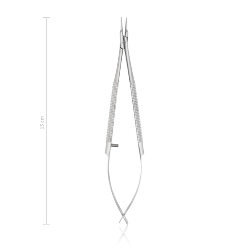 [173012] Needleholder Barraquer, curved, 13 cm  