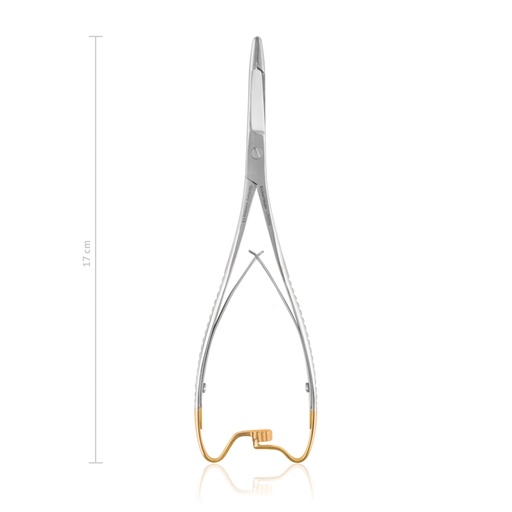 [152417] Needle holder Mathieu-Olsen, 17 cm, TC single spring model 