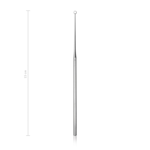 [173615] Ear curette Buck, curved, blunt, L = 15 cm, size 0 