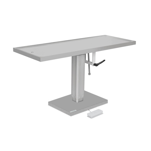 [601550] Operating table with stainless steel top 50 x 130 cm / electr. pump one directional tilt mechanism