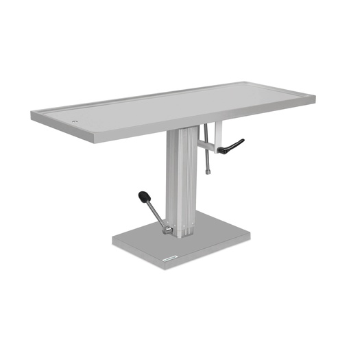 [601950] Operating table with stainless steel top 50 x 130 cm / hydraulic pump one directional tilt mechanism / 90°