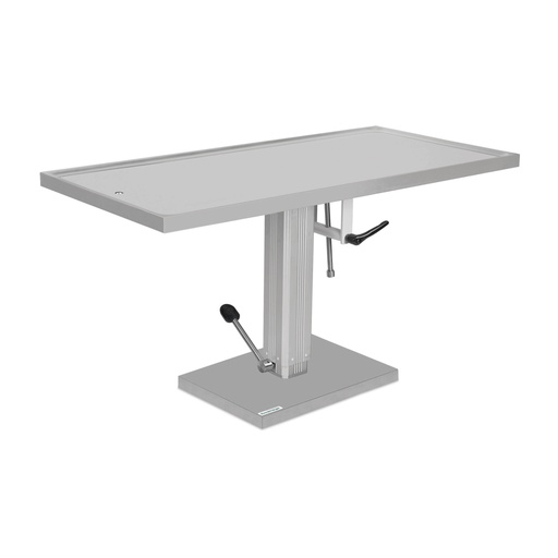 [601960] Operating table with stainless steel top 60 x 130 cm / hydraulic pump one directional tilt mechanism