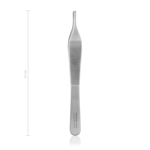 [132912] Special tissue forceps Adson-Brown, 12cm with lateral teeth. Perfect for surgery and suture.