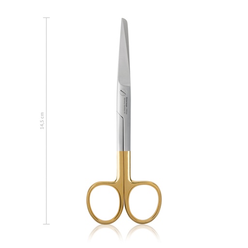 [113314] Surgical scissors, curved, sharp/blunt, TC, 14,5 cm 