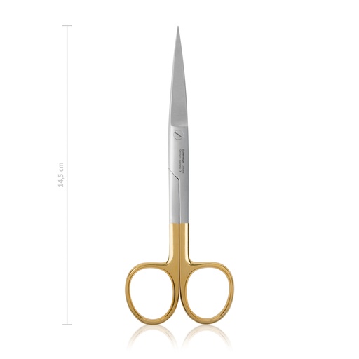 [113414] Surgical scissors, straight, sharp/sharp TC, 14,5 cm 