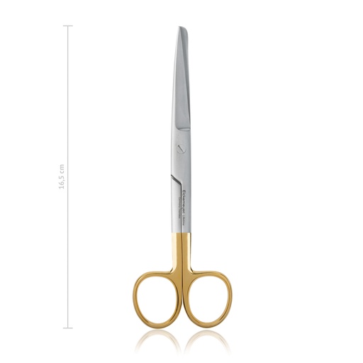 [113316] Surgical scissors, curved, sharp/blunt, TC, 16,5 cm 