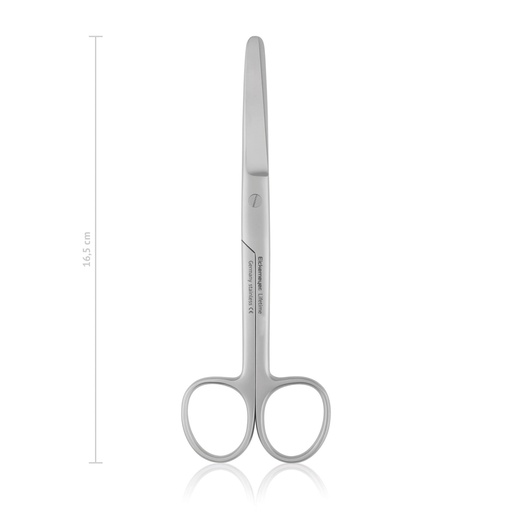 [114016] Surgical scissors, straight, blunt/blunt 16,5 cm 