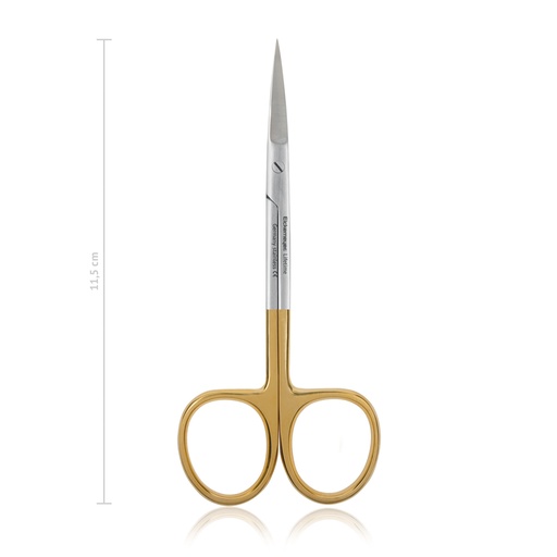 [110111] Delicate scissors, 11,5 cm, curved, TC, sharp/sharp 