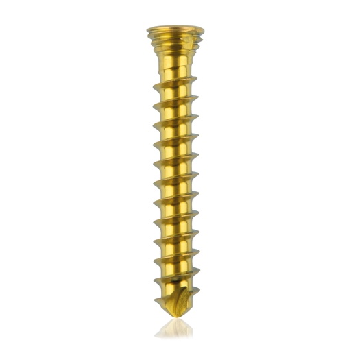 [185532] Titanium locking screw Ø2.3x16mm multidirectional, gold, Torx 6 self-drilling, self-tapping