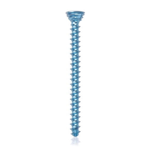 [185600] Titanium locking screw Ø2.7x 32mm, multidirectional, blue, Torx 10,  self-drilling, self-tapping