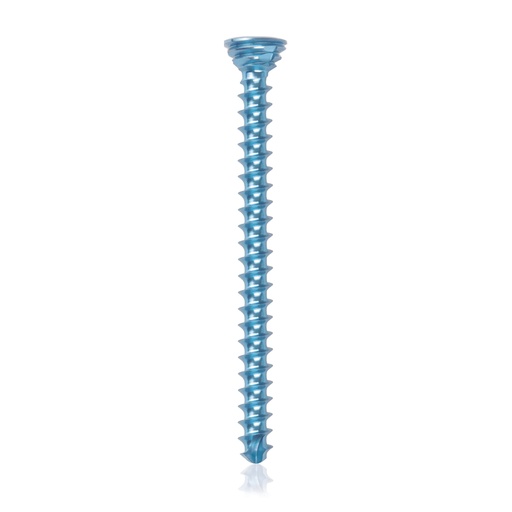 [185601] Titanium locking screw Ø2.7x 34mm, multidirectional, blue, Torx 10, self-drilling, self-tapping