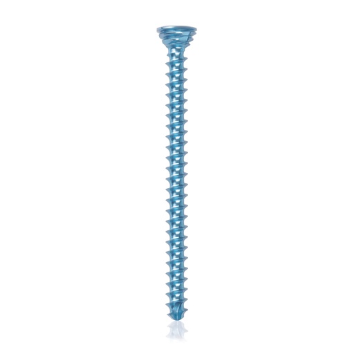 [185602] Titanium locking screw Ø2.7x 36mm, multidirectional, blue, Torx 10, self-drilling, self-tapping