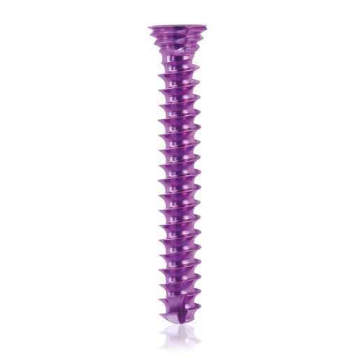 [185577] Titanium locking screw Ø3.5x 24mm,  multidirectional, magenta, Torx 10, self-drilling, self-tapping