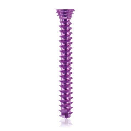 [185578] Titanium locking screw Ø3.5x 26mm, multidirectional, magenta, Torx 10, self-drilling, self-tapping